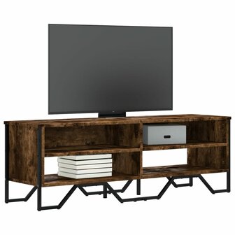 Tv-meubel 122x34x41 cm bewerkt hout gerookt eikenkleurig 1