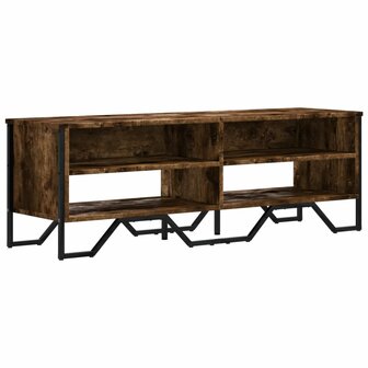 Tv-meubel 122x34x41 cm bewerkt hout gerookt eikenkleurig 2