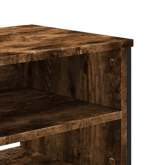 Tv-meubel 122x34x41 cm bewerkt hout gerookt eikenkleurig 7