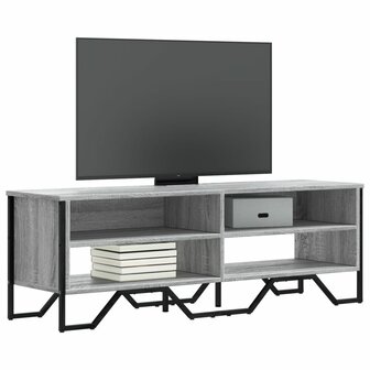 Tv-meubel 122x34x41 cm bewerkt hout grijs sonoma eikenkleurig 1