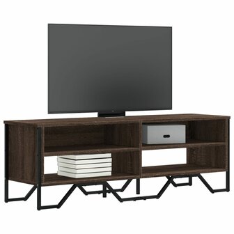 Tv-meubel 122x34x41 cm bewerkt hout bruin eikenkleurig 1