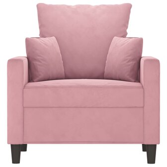 Fauteuil 60 cm fluweel roze 3