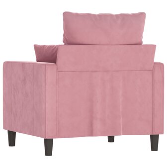 Fauteuil 60 cm fluweel roze 5