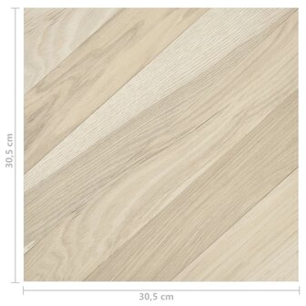 Vloerplanken 20 st zelfklevend 1,86 m&sup2; PVC gestreept beige 11