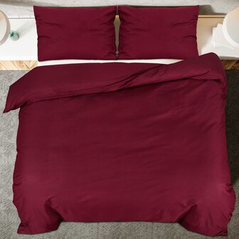 Dekbedovertrekset lichtgewicht 260x220 cm microvezel bordeaux 5