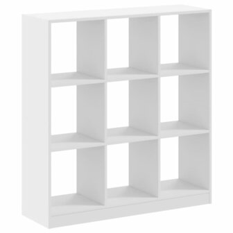 Boekenkast 102x32x108 cm bewerkt hout wit 2