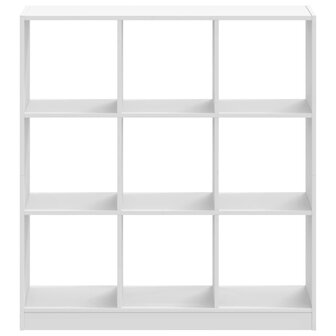 Boekenkast 102x32x108 cm bewerkt hout wit 4