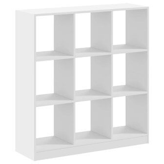 Boekenkast 102x32x108 cm bewerkt hout wit 6