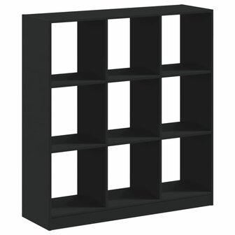 Boekenkast 102x32x108 cm bewerkt hout zwart 2