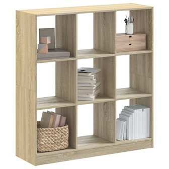 Boekenkast 102x32x108 cm bewerkt hout sonoma eikenkleurig 1