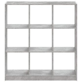 Boekenkast 102x32x108 cm bewerkt hout betongrijs 4