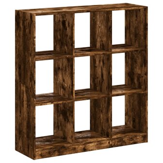 Boekenkast 102x32x108 cm bewerkt hout gerookt eikenkleurig 6