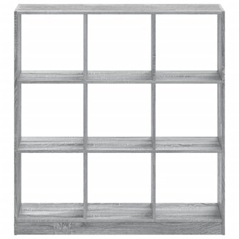 Boekenkast 102x32x108 cm bewerkt hout grijs sonoma eikenkleurig 4