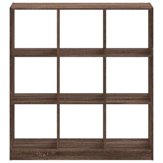 Boekenkast 102x32x108 cm bewerkt hout bruin eikenkleurig 4