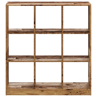 Boekenkast 102x32x108 cm bewerkt hout oud houtkleurig 4