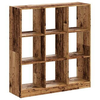 Boekenkast 102x32x108 cm bewerkt hout oud houtkleurig 6