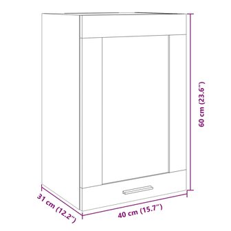 Hangkast 40x31x60 cm spaanplaat sonoma eikenkleurig 12