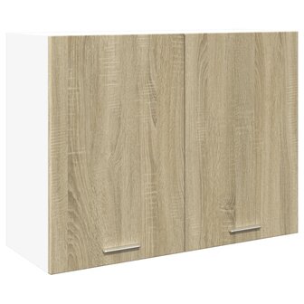 Hangkast 80x31x60 cm bewerkt hout sonoma eikenkleurig 2