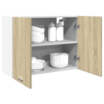 Hangkast 80x31x60 cm bewerkt hout sonoma eikenkleurig 4