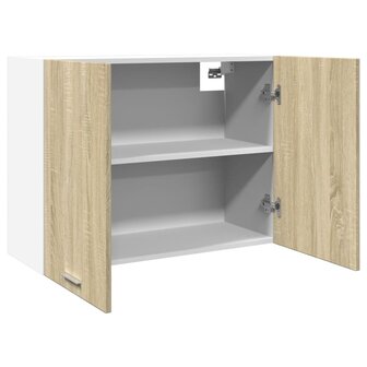 Hangkast 80x31x60 cm bewerkt hout sonoma eikenkleurig 8