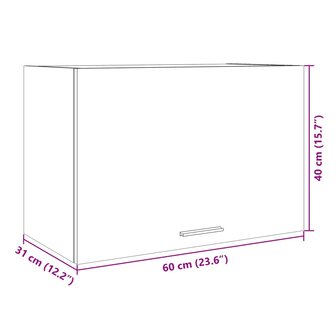 Hangkast 60x31x40 cm spaanplaat sonoma eikenkleurig 12