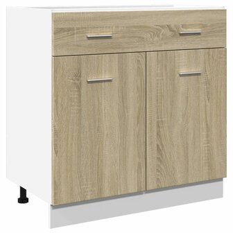 Onderkast met lade 80x46x81,5 cm spaanplaat sonoma eikenkleurig 2