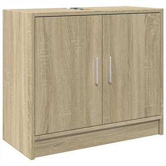 Wastafelkast 63x29x55 cm bewerkt hout sonoma eikenkleurig 2