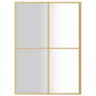 Inloopdouchewand transparant 140x195 cm ESG-glas goudkleurig 3