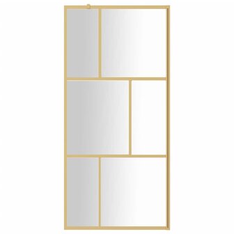 Inloopdouchewand transparant 80x195 cm ESG-glas goudkleurig 3