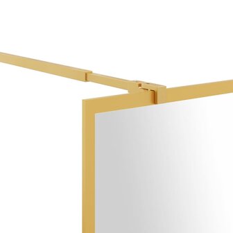 Inloopdouchewand transparant 80x195 cm ESG-glas goudkleurig 6