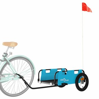 Fietstrailer oxford stof en ijzer blauw 3