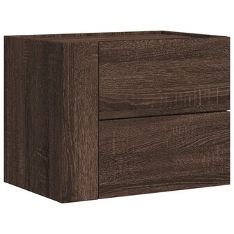 Nachtkastjes 2 st wandgemonteerd 45x30x35 cm bruin eikenkleurig 4