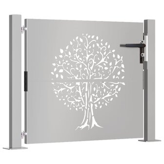 Poort 105x105 cm boomontwerp cortenstaal 3