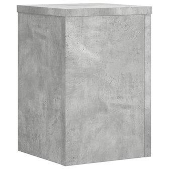 Plantenstandaards 2 st 20x20x30 cm bewerkt hout betongrijs 4