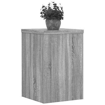 Plantenstandaards 2 st 20x20x30 cm bewerkt hout grijs sonoma 3