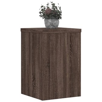 Plantenstandaards 2 st 20x20x30 cm bewerkt hout bruin eiken 3