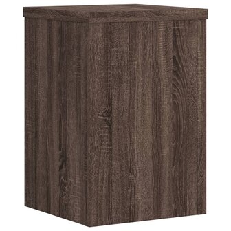 Plantenstandaards 2 st 20x20x30 cm bewerkt hout bruin eiken 4