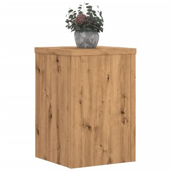 Plantenstandaards 2 st 20x20x30 cm hout artisanaal eiken 3