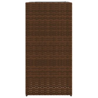 Plantenbak 40x40x80 cm poly rattan bruin 5