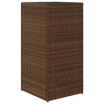 Plantenbak 40x40x80 cm poly rattan bruin 7