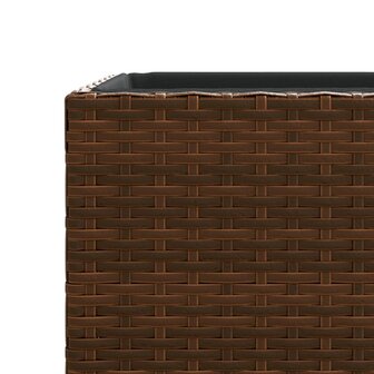 Plantenbak 40x40x80 cm poly rattan bruin 9