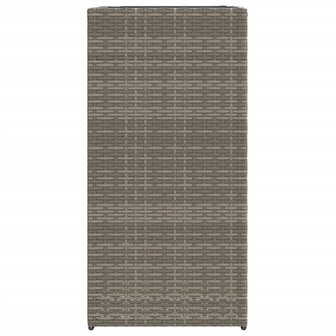 Plantenbak 40x40x80 cm poly rattan grijs 5