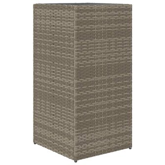 Plantenbak 40x40x80 cm poly rattan grijs 7