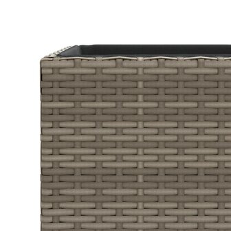 Plantenbak 40x40x80 cm poly rattan grijs 9