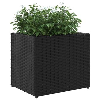 Plantenbak 36x30x32 cm poly rattan zwart 4