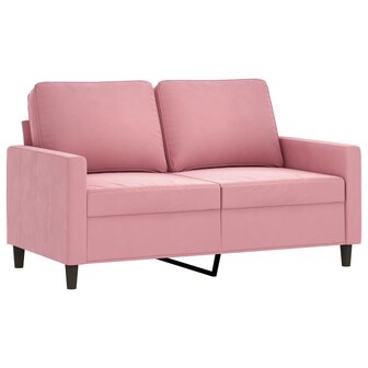 2-delige Loungeset met kussens fluweel roze 3