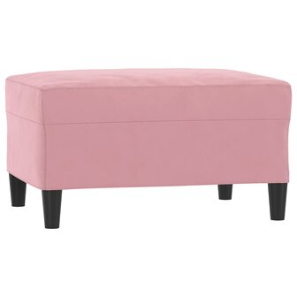 3-delige Loungeset met kussens fluweel roze 5