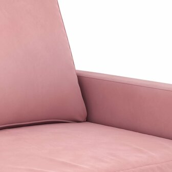 3-delige Loungeset met kussens fluweel roze 6