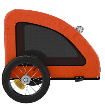 Hondenfietstrailer oxford stof en ijzer oranje 7