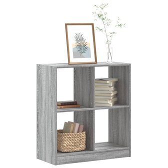 Boekenkast 68,5x32x75 cm bewerkt hout grijs sonoma eikenkleurig 1